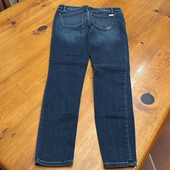 White House Black Market Distrusted Skinny Sequin Jeans - Picture 8 of 13